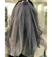 Фата для девичника, 45 см (фиолетовая) купить в интернет магазине подарков ПраздникШоп