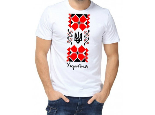 Футболка з принтом чоловіча "Вишиванка" купить в интернет магазине подарков ПраздникШоп