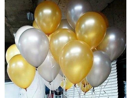 Кулька з гелієм «металік Золото" 22/25 см купить в интернет магазине подарков ПраздникШоп