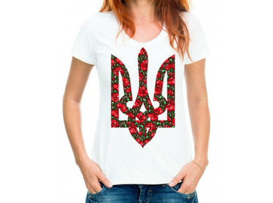 Футболка с принтом женская "Герб Украины 2" купить в интернет магазине подарков ПраздникШоп