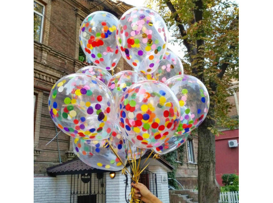 Кулька з гелієм "Конфетті" 35 см. купить в интернет магазине подарков ПраздникШоп