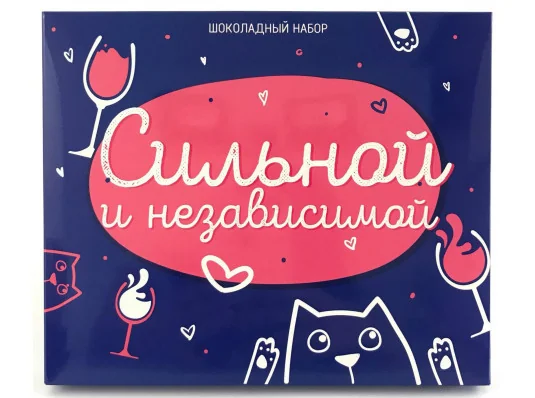 Шоколадний набір "Для сильної і незалежної" купить в интернет магазине подарков ПраздникШоп