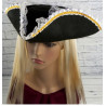 Шляпа "Треуголка пиратки" с кружевом