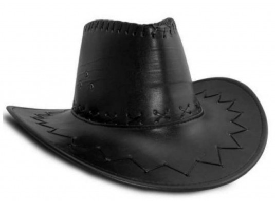 Шляпа "Ковбоя" (кожа,черная) купить в интернет магазине подарков ПраздникШоп
