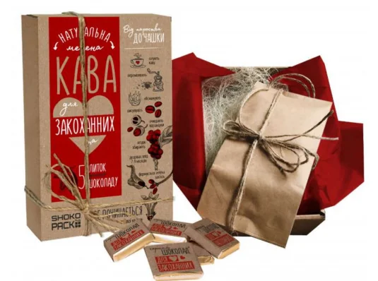 Кавовий набір "For sweet love" купить в интернет магазине подарков ПраздникШоп