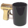 Чашка  "Пистолет" (черная с золотом)