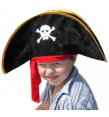 Шляпа Пирата с красной повязкой (детская) купить в интернет магазине подарков ПраздникШоп