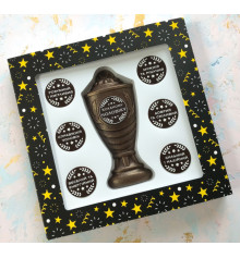 Шоколадный набор "Кубок с номинациями лучшего мужа" купить в интернет магазине подарков ПраздникШоп