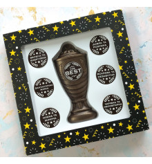 Шоколадний набір "Кубок з номінаціями жінці The Best" купить в интернет магазине подарков ПраздникШоп