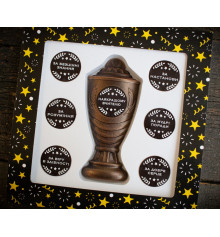 Шоколадний набір "Кубок з номінаціями найкращому вчителю" купить в интернет магазине подарков ПраздникШоп