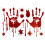 Наклейки "Кровавые следы руки" купить в интернет магазине подарков ПраздникШоп