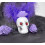 Колпак Ведьмы с черепом, фиолетовое перо купить в интернет магазине подарков ПраздникШоп