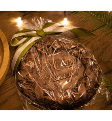 Шоколадна медаль "Новорічний барельєф" купить в интернет магазине подарков ПраздникШоп