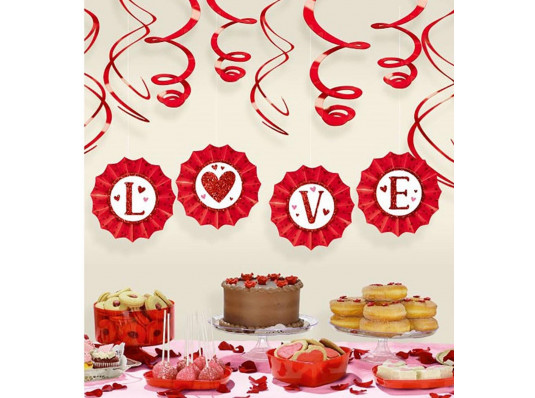Комплект декорацій "LOVE" купить в интернет магазине подарков ПраздникШоп