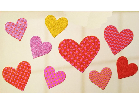 Набір банерів "Серце блиск" 9шт купить в интернет магазине подарков ПраздникШоп