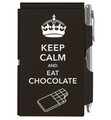 Карманный блокнот с ручкой "Keep calm chocolate" купить в интернет магазине подарков ПраздникШоп