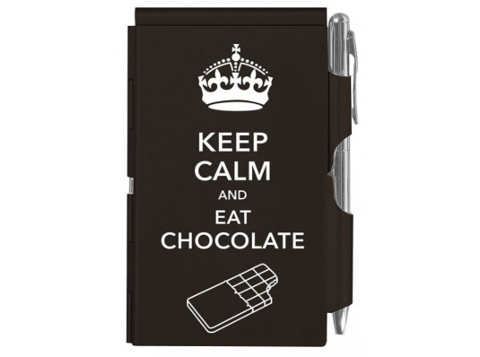 Кишеньковий блокнот із ручкою "Keep calm chocolate" купить в интернет магазине подарков ПраздникШоп