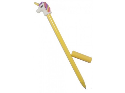 Ручка шариковая Единорог (желтый) купить в интернет магазине подарков ПраздникШоп