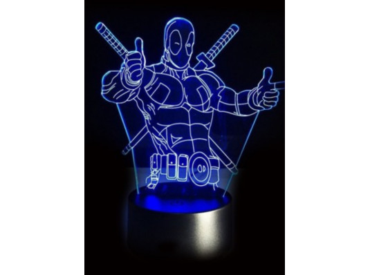 3D Светильник Дедпул купить в интернет магазине подарков ПраздникШоп