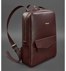 Кожаный женский рюкзак на молнии COOPER бордовый купить в интернет магазине подарков ПраздникШоп