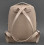 Шкіряний жіночий рюкзак на блискавці COOPER  світло - біжевий купить в интернет магазине подарков ПраздникШоп