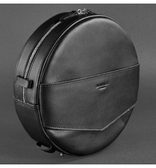 Женская кожаная сумка - рюкзак круглая черная купить в интернет магазине подарков ПраздникШоп