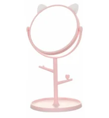 Зеркало с подставкой под украшения с ушками Pink купить в интернет магазине подарков ПраздникШоп