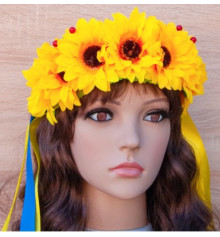 Украинский венок на ободке Соломия купить в интернет магазине подарков ПраздникШоп
