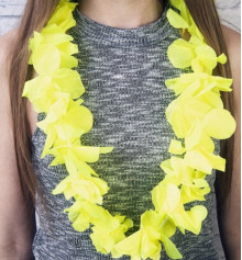 Гавайские леи "Гибискус", (желтые) купить в интернет магазине подарков ПраздникШоп
