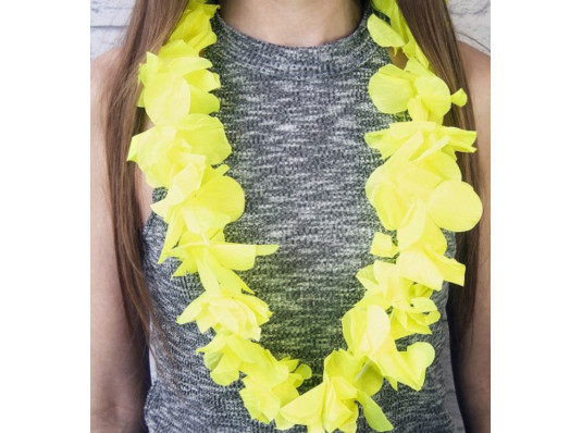 Гавайські леї "Гібіскус", (жовті) купить в интернет магазине подарков ПраздникШоп