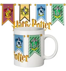 Чашка с принтом Гарри Поттер Гербы Хогвартса купить в интернет магазине подарков ПраздникШоп