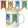 Чашка с принтом Гарри Поттер Гербы Хогвартса