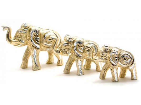Фігури слонів різьблені з алюмінію (н-р 3 шт) купить в интернет магазине подарков ПраздникШоп