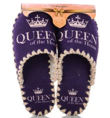 Жіночі фетрові капці "Queen of the house" купить в интернет магазине подарков ПраздникШоп
