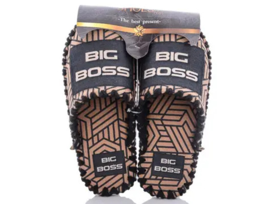 Мужские фетровые тапочки "Big boss" купить в интернет магазине подарков ПраздникШоп