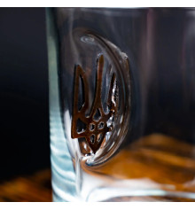 Пара склянок для віскі з гербом України в подарунковій упаковці купить в интернет магазине подарков ПраздникШоп