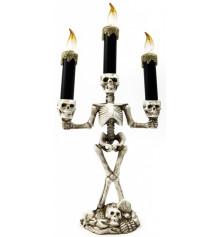 Подсвечник Скелет с электронными свечами купить в интернет магазине подарков ПраздникШоп