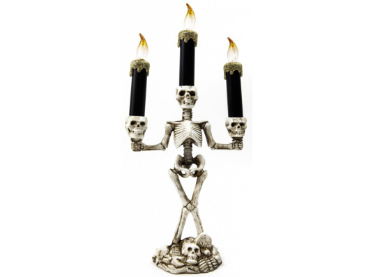 Підсвічник Скелет з електронними свічками купить в интернет магазине подарков ПраздникШоп