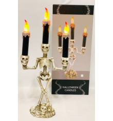 Підсвічник Скелет з електронними свічками купить в интернет магазине подарков ПраздникШоп