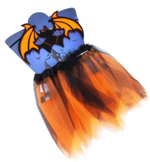 Набор детский на Хэллоуин "Летучая мышь", юбка и маска купить в интернет магазине подарков ПраздникШоп