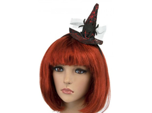Шляпка на ободке Ведьмочка с пауком купить в интернет магазине подарков ПраздникШоп