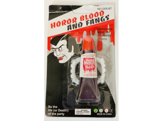 Зубы вампира с тюбиком крови купить в интернет магазине подарков ПраздникШоп