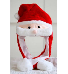 Шапка Санта Клауса с подсветкой и поднимающимися усами купить в интернет магазине подарков ПраздникШоп