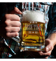 Пивной бокал "Beer time" купить в интернет магазине подарков ПраздникШоп
