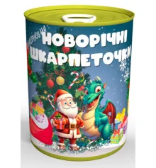 Консервированные носки на год Дракона "Новогодние" 1 пара, женские купить в интернет магазине подарков ПраздникШоп