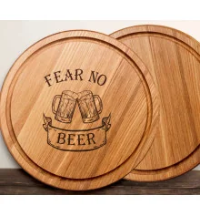 Дошка для нарізки "Fear no beer", 30 см купить в интернет магазине подарков ПраздникШоп