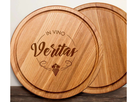Дошка для нарізки "In vino veritas", 25 см купить в интернет магазине подарков ПраздникШоп
