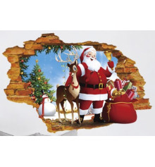 Интерьерная наклейка Санта Клаус купить в интернет магазине подарков ПраздникШоп