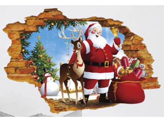 Інтер'єрна наклейка Санта Клаус купить в интернет магазине подарков ПраздникШоп