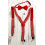 Подтяжки с галстуком бабочкой (красные) купить в интернет магазине подарков ПраздникШоп